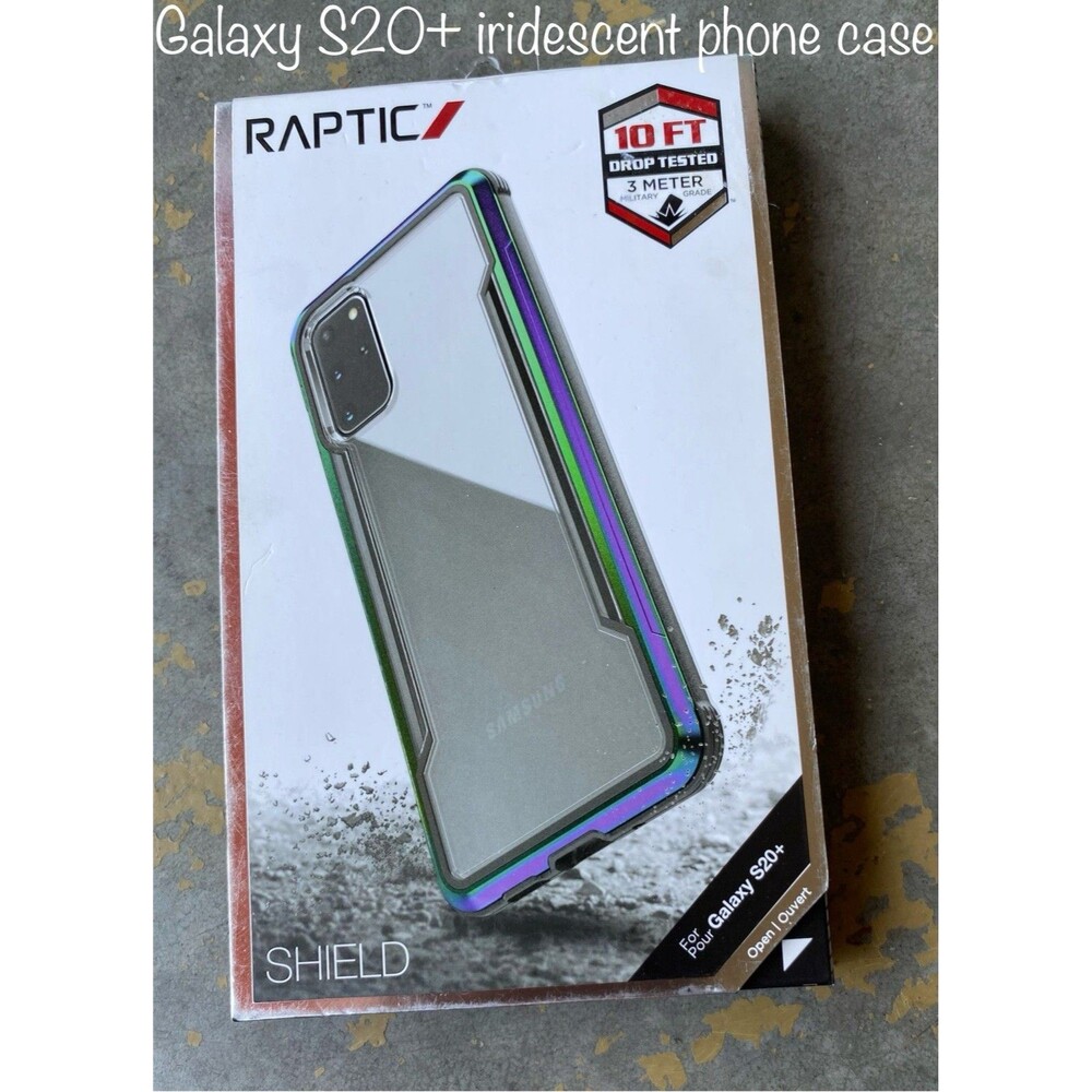 Raptic Shield Samsung Galaxy S20+ Case Iridescent Military Grade 10ft Drop Clear